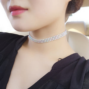 Crystal Rhinestone Choker Necklace Women