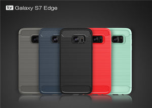 Shockproof Phone Case Carbon Fiber TPU