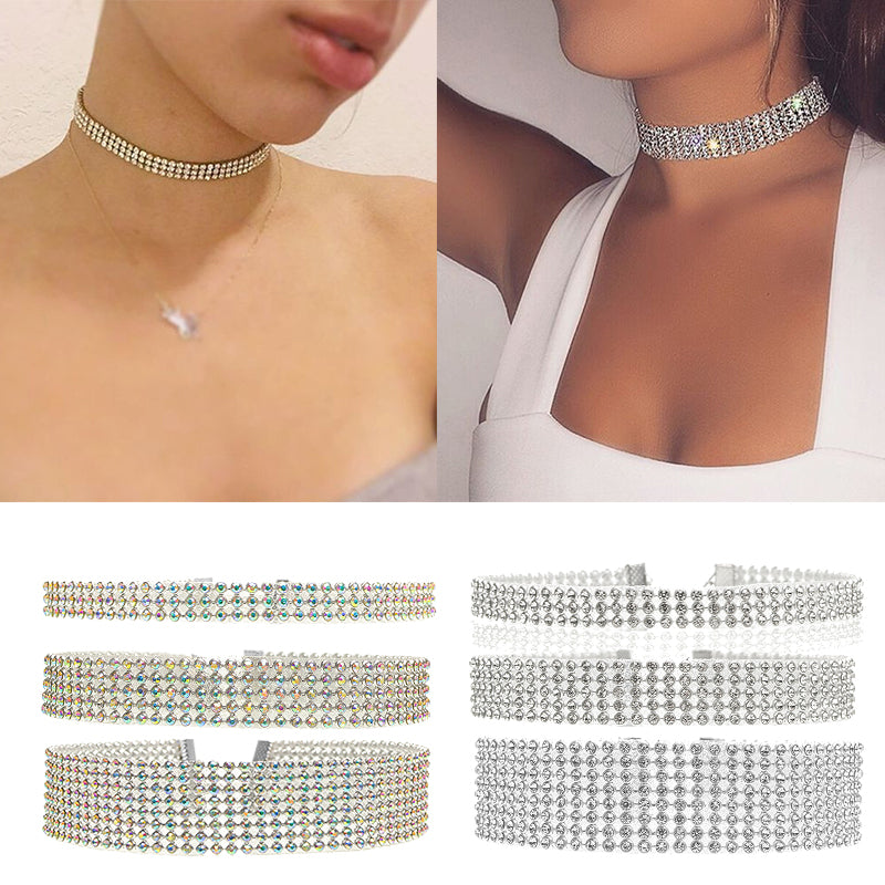 Crystal Rhinestone Choker Necklace Women