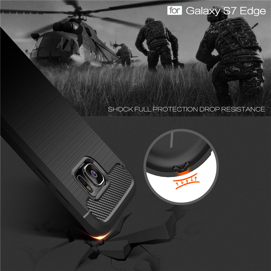 Shockproof Phone Case Carbon Fiber TPU