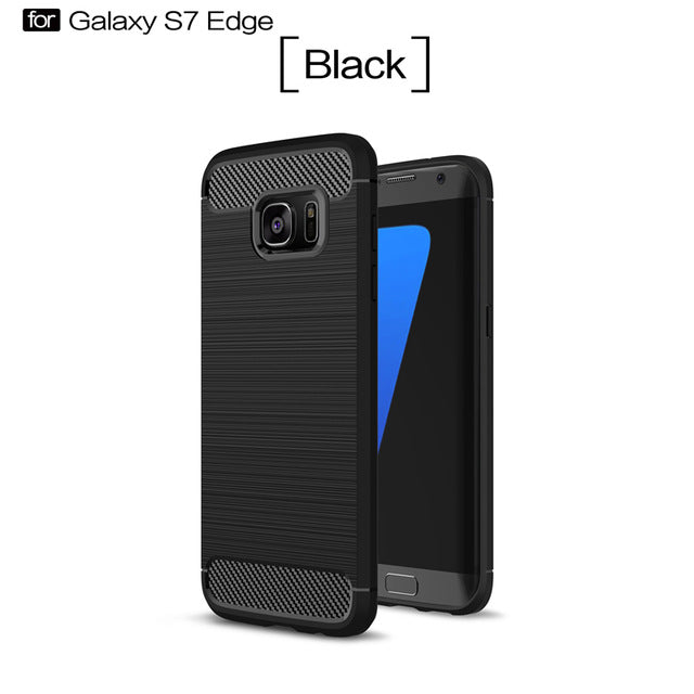 Shockproof Phone Case Carbon Fiber TPU